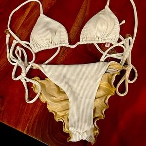Luli Fama size small string bikini with reversible bottom